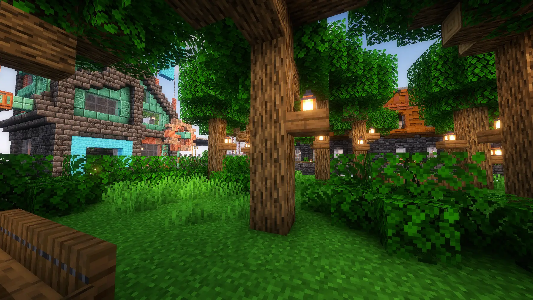 Minecraft city screenshot